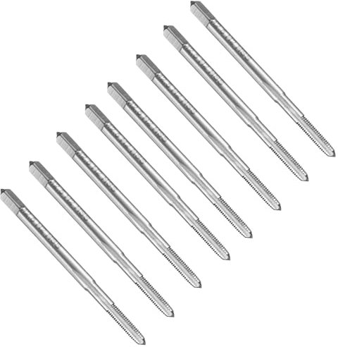 QUARKZMAN 8pcs De Macho De Roscar De Flauta Recta, M2.5 X 0.45 Métrica Herramienta De Roscado Macho De Fresado De Roscas, Acero Rápido 6542 (HSS 6542)