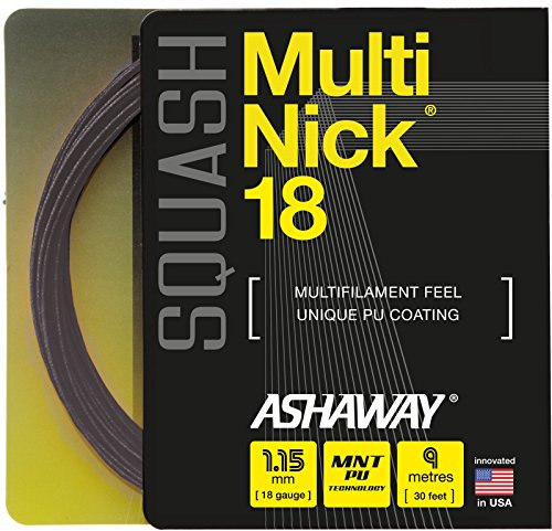 Victor Ashaway Mult Capeinick 18 Set Squash String, Black, One Size