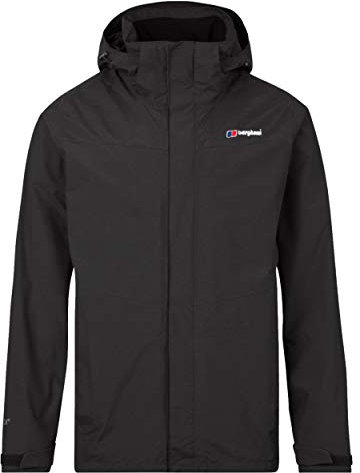 Berghaus Herren Hillwalker Übergangsjacke Hardshell Gore-Tex Wasserdichte Jacke, Schwarz, XS