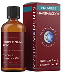 Mystic Moments | Pinkes Kaugummi Duftöl | 100ml | Pinkes Kaugummi-Noten erzeugen einen Duft mit süßen Bonbon- und Kaugumminoten für Kerzen, Seifen, Duftwachs und Diffusoren.