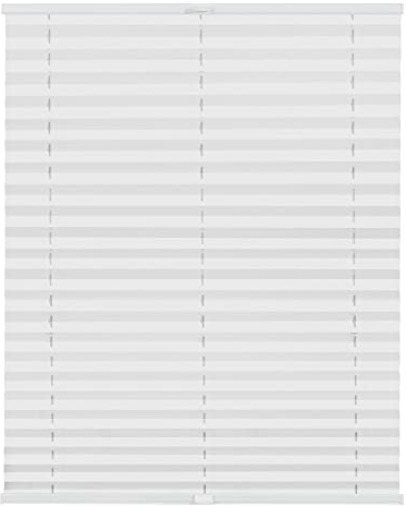 Lichtblick Plissee Klemmfix nach Maß, ohne Bohren, verspannt, Verdunkelung, Blickdicht, Made in Germany, Verdunklungsplissee - Weiß 30 cm x 100 cm (B x L)