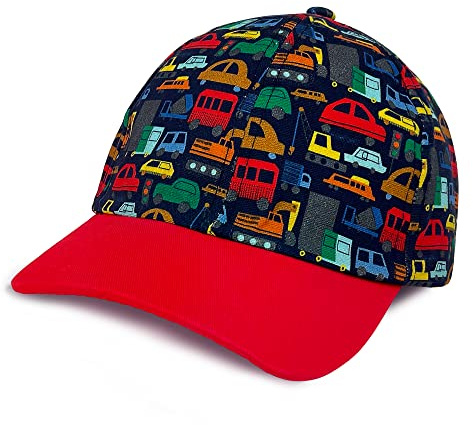 Gifts Treat Gorra de béisbol de bebé niño Gorra Snapback Niños Sombreros de Sol en el patrón de Coche, Rojo, 4-6Years
