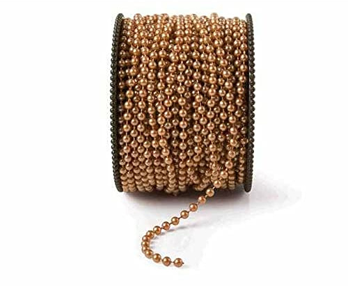 Generico Rotolo Filo di Perle 4 mm x 25 Metri Colore Bronzo