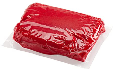dekora - Pasta de Azúcar Fondant Rojo para Tartas - Cobertura para Bizcochos, Tartas, Pasteles, Magdalenas o Cupcakes con el que Hacer Todo Tipo de Decoraciones - Modelado Fácil -1 kg