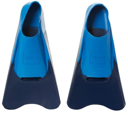 Sporti Adult-Kids Short Swim Fins, Floating Fin for Swimming & Snorkeling, Swim Flippers for Training - NavyBlue - Little Kid 1-2