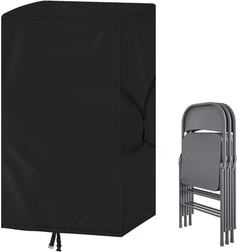 Onlyme Lot de 2 sacs de rangement pour chaise pliante, housse de chaise pliante en bois imperméable avec poignée pour le rangement et le transport de chaises