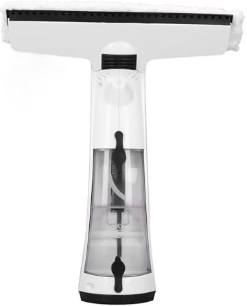 Aspirador de Ventanas con Batería, Limpiacristales Eléctrico, Aspirador de Ventanas Inalámbrico con Batería de 2000 MAh para Vidrio, Azulejos, Espejos, Rociador de Agua,