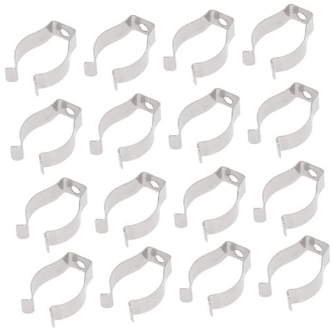 DIYEAH Clips Para Tubo De Luz Fluorescente Led, Soporte Metálico Para Tubo, 20 Piezas, Fijación Segura Para Lámparas, Compatible Iluminación Led y Fluorescente, Uso Instalaciones De Iluminación