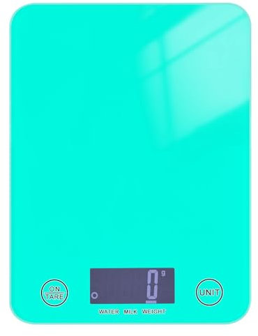 Bilancia digitale per la perdita di peso verde menta per alimenti 5 kg/5 g, bilancia da cucina con 4 unità per (utente) (utente) (utente) pesa digitale para alimentos