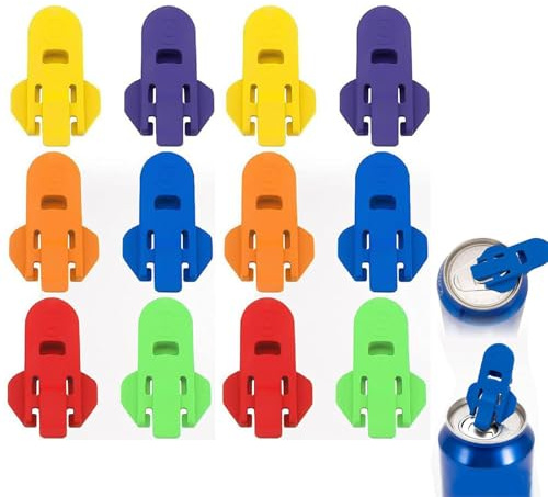 Getränkedosenöffner, 12 Stück Manueller Einfacher Öffner Dosenverschluss Getränkedosen, Ringöffner Kunststoff Dosenöffner Für Bier Soda Getränke Für Kinder, Ältere