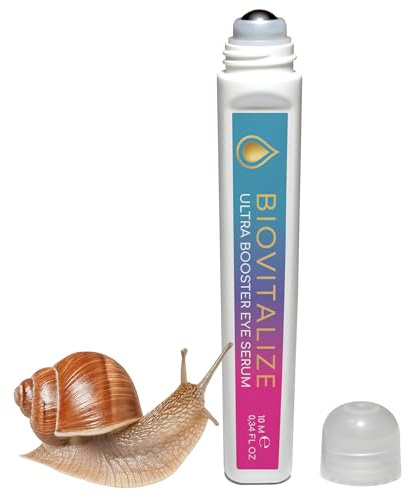 Biovitalize - Ultra Booster Roll-On Eye Concentrate Serum med organisk snigel och hyaluronsyra | Anti-rynkor, omedelbar lyft, intensiv hydrering och ljusstyrka ögonkontur, 10 ml