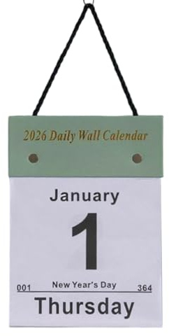 2026 dagskalender – flyttbart tjockt papper, 365-dagars kalender för väggmontering – för vuxna och lärare och elever barn ungdomar vänner vardagsrum