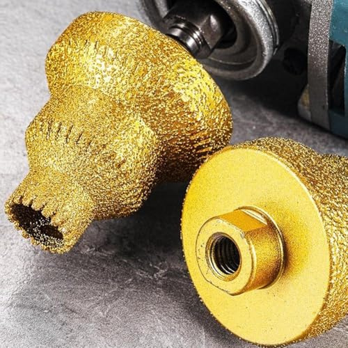 Broca escalonada de 20-35-50 mm para abridor de agujeros de metal, madera, aluminio, mármol, con flauta recta M10, cortador de fresado de rosca, dorado (modelo mejorado)
