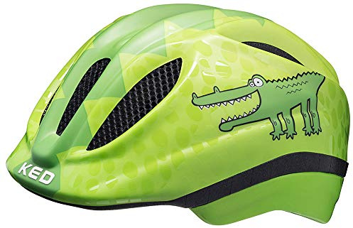 KED Kinder Meggy Trend Fahrradhelm, Green Croco, S/M (49-53cm)