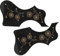 Gitarren-Pickguard-Set, schöne Muster, helle Farbe, Akustikgitarre-Pickguard-Zubehör Gitarrenschutz Gitarrenschutz-Ersatz für Anfänger für Profis(Schwarz)