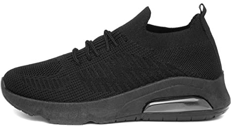 XL Womens Black Slip On Trainers - Size 7 UK - Black