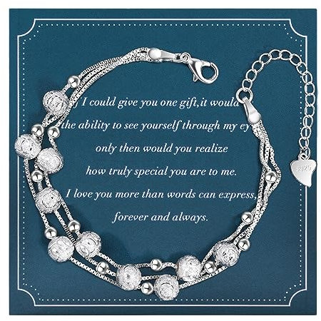 CheersLife Armband Damen Schmuck Armband Silber 925 Damen Verstellbare Armbänder für Teenager Mädchen Damen Armband Geschenke für sie Armband Damen Silber 925 Armkette Damen Silber 925