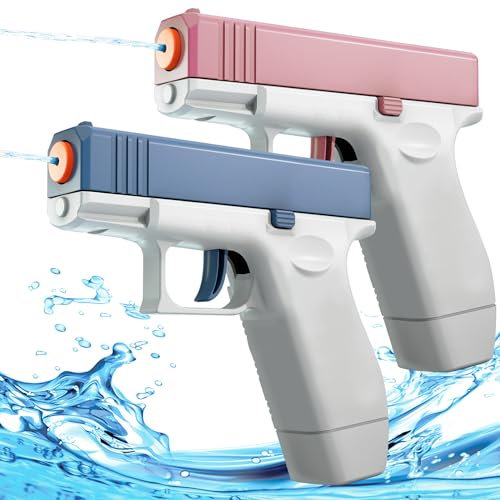 Water Pistols For Kids, 2 Pack Super Gun Cool Small Pistol Guns,Cool Small Manual Water Soaker Gun Summer Swimming Pool Outdoor Games Beach Water Fighting Toys Gifts for Boys Girls Children