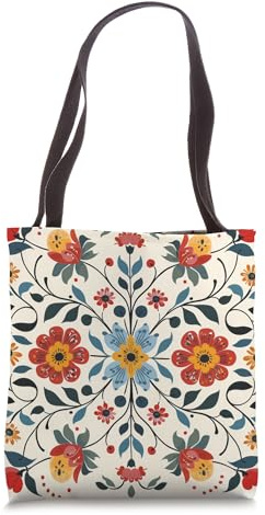Traditional Swedish Pattern Tote Bag