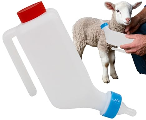 Biberons pour chèvre – 800 ml Biberon d'allaitement pour agneau, animaux d'élevage avec échelle pour chèvre, mouton, chiot et petits animaux