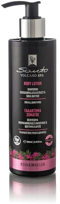 Santo Volcano Spa Bougainvillea Body Lotion, 250 ml, with Hyaluronic Acid and Shea Butter, for All Skin Types