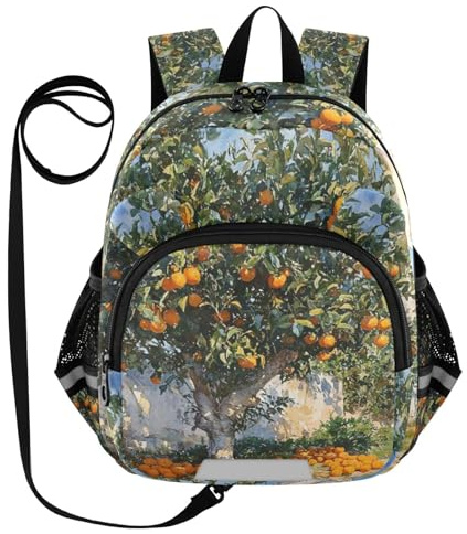 Orange Tree Building Toddler Harness Backpack for Boys Girls 3-6 Years Kids Backpack with Anti Lost Safety Leash Baby Harness Bookbag for Walking Preschool Travel