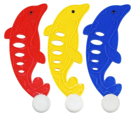 - Ensemble de jouets de natation - 3 pièces de jouets de plongée pour jouer dans la piscine, design coulant pour encourager les exercices sous-marins, fabriqués à partir de matériaux sûrs pour les