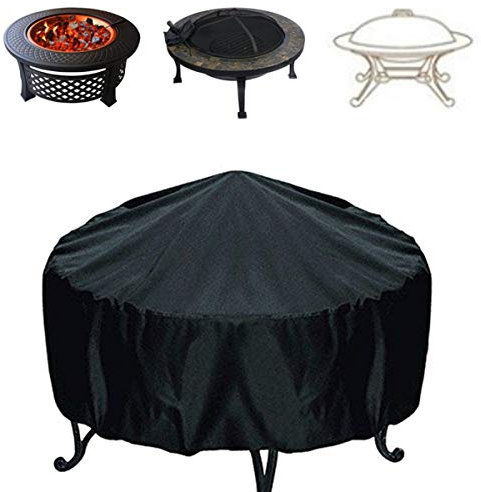 Baogu Abdeckhaube Abdeckung für Runde Terrassen Feuerstelle Feuerstellenabdeckungen (S (75x30cm))