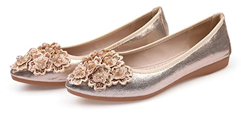 Zapatos Planos de Ballet para Mujer, Plegables, Informales, Brillantes, con Diamantes de imitación, para Boda, cómodos Zapatos Planos para Caminar