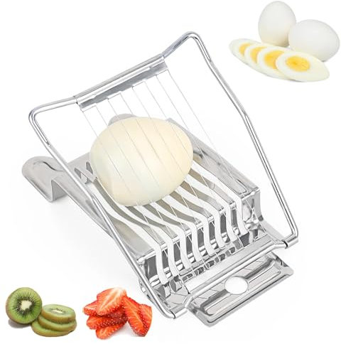 Taglia Uovo Sodo, Tagliauova in Acciaio Inox, Tagliauovo a fette Apri Uova per Gli Utensili da Cucina per Uova, Kiwi, Fragole, Cibi Morbidi