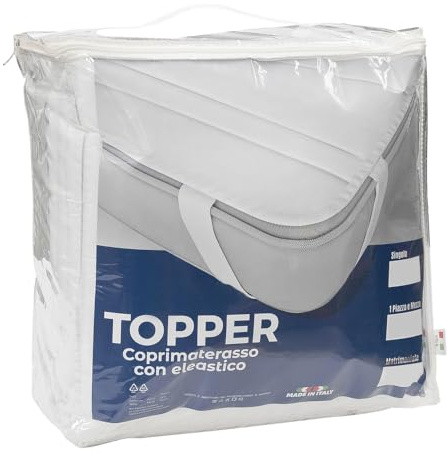 Topper Coprimaterasso Morbido Con Elastico Trapuntato 500gr Anallergico Letto Matrimoniale 2 Piazze