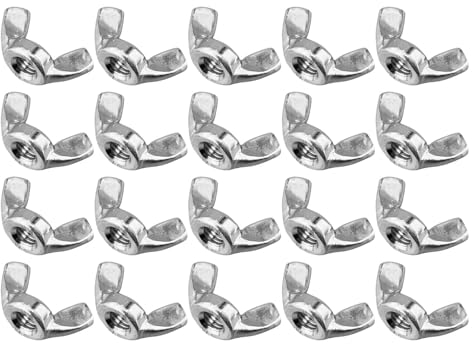 DIN 315 Flügelmutter M6, 20 Stück Edelstahl Schmetterlingsmutter, Hochwertige Flügelmuttern Sortiment Metrische Rostfreie Wing Nut, Flügelmutter Gewindegrößen Hand Schraub Flügelmuttern