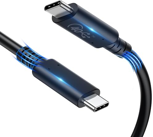 BHHB 2M Thunderbolt 4 USB C-kabel, USB C till USB C-kabel med 40 GB synkronisering och 100 W ultrasnabb laddning/8K-display, för MacBook Pro, MacBook 2016, i-Pad Pro 2020, Google Pixel