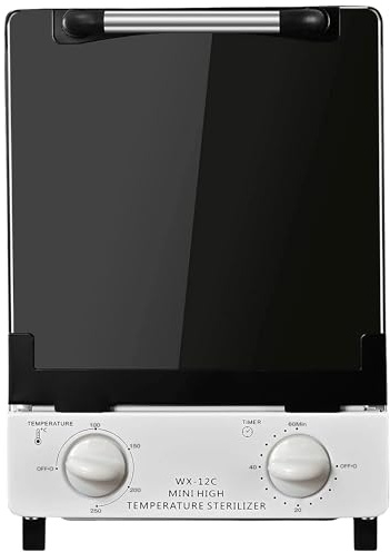 JOJOCOSMOC 1000W de chaleur sèche haute température Stérilisateur, 250℃ Stérilisateur à air chaud Désinfection, 12L Petits stérilisateurs pour outils de coiffure,outils à ongles, outils cosmétiques