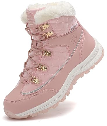ARRIGO BELLO Stivali Da Neve Donna Invernali Scarpe Da Donna Invernale Trekking Stivaletti Outdoor Casual Camminate Antiscivolo Boot (I Rosa,EU 38)