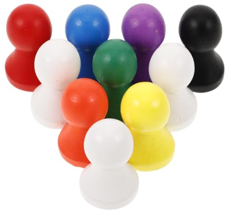 10 Pezzi Di Pedine in Legno Colorate Per Giochi Da Tavolo Pezzi Di Scacchi E Dama Giocattoli Da Intrattenimento Per Famiglie E Feste