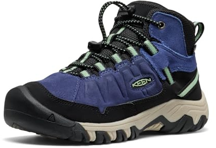 KEEN Targhee 4 Mid Wanderstiefel für Kinder, Unisex, wasserdicht, Skipper Blue Hemlock, 37 EU