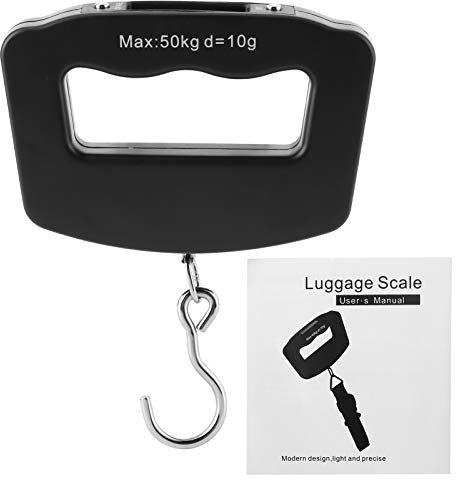 Fischwaage, 50 kg/10 kg, digitale Fischwaage, Hängewaage, Angelwaage, Gewichtswaage mit hintergrundbeleuchtetem LCD-Display, Gepäckwaage mit Haken, tragbare elektronische Waage