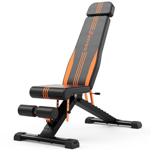 400KG hantelbank klappbar - Trainingsbank verstellbar mit 80 * 40MM robustem Stahl, schrägbank für Fitnessstudio zu Hause, Flach Rückgang Bankdrücken Bank für den gesamten Körper