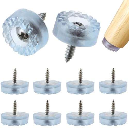 BDEPSTR 10 patas de goma redondas con tornillos de goma, para muebles, transparentes, para sillas, mesas, armarios, sofás y escritorios