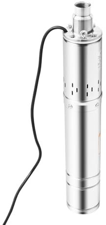 Pompa per pozzi profondi da 3,5 pollici, pompa per pozzi profondi da 500 W, pompa dell'acqua da 2000 l/h con portata, portata massima: 100 m, ideale per irrigare acqua e drenare