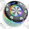 Bluetooth Shower Speaker, Portable Wireless Speaker with Time Display, 2025 IP7 Waterproof Mini Speakers with 360° Stereo Bass Sound, RGB Lights, Bulit-in Mic, Suction Cup for Bathroom, Travel, Green