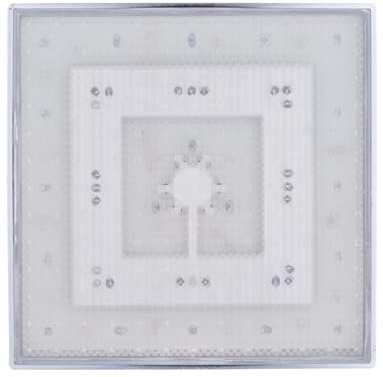 Cabezal de ducha LED cuadrado de 8 pulgadas con luz controlada por temperatura, cabezal de lluvia cuadrado LED ABS, eficiencia energética, ducha de lluvia de lujo