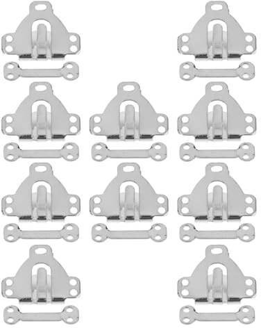 OSALADI 10 ensembles Lot de Crochets Métal Argentés pour Pantalons Fermetures à Œil et Crochet Couture Accessoires de Bricolage pour Vêtements et Créations Textiles