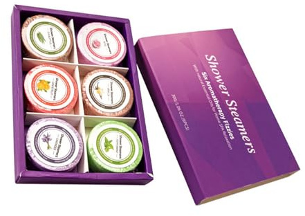 ERINGOGO 6 Pastiglie da Bagno Naturali Sali Marini Aromaterapia per Doccia e Viaggio, 6 Pezzi, Rilascio di Bolle e Nutrimento della Pelle, Colore Assortito Stile Casuale