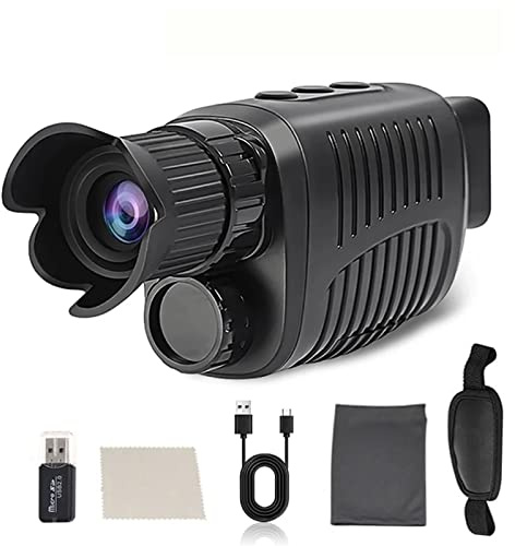 Dispositivo de visión Nocturna, Darkness Dispositivo de visión Nocturna monocular 300 m, telescopio con Zoom Digital 5X infrarrojo HD 1080P, Uso Dual for día y Noche al Aire Libre(R7)