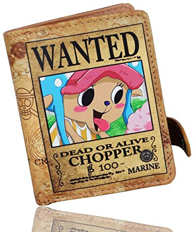 Roffatide Anime Wallets for Boys Bi-Fold Short Faux Leather Wallet Travel Slim Wallet with Zip Coin Pocket Khaki B