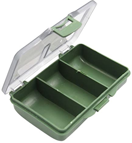 Petite boîte à pêche, bac de rangement pour matériel de pêche, petit organisateur de boîte de rangement pour plusieurs compartiments disponibles, accessoires pour la pêche à la carpe