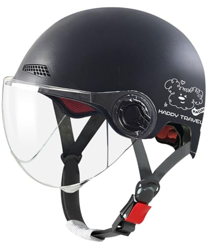 ACMEDE Casque Vélo Électrique Adulte Casque Skateboard avec HD visière Casque pour Trottinette, BMX, Skateboard, vélo électrique, Casque vélo Hommes Femmes Adultes Adolescents 54-60CM