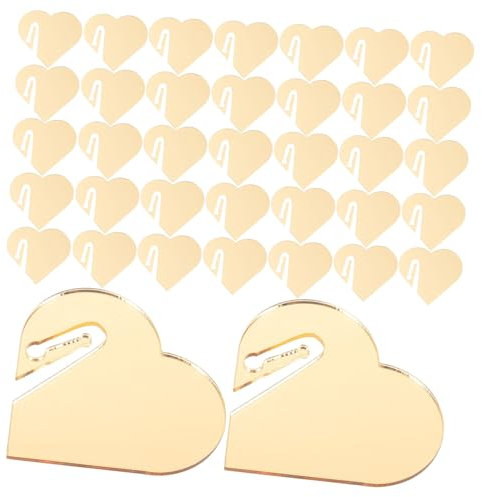 SHOWERORO 50pezzi Marcatori Per Bicchieri Forma Di Cuore Segnabicchieri Decorativi Riutilizzabili Per Feste e Eventi Identificatori Pratici Per Vino e Cocktail